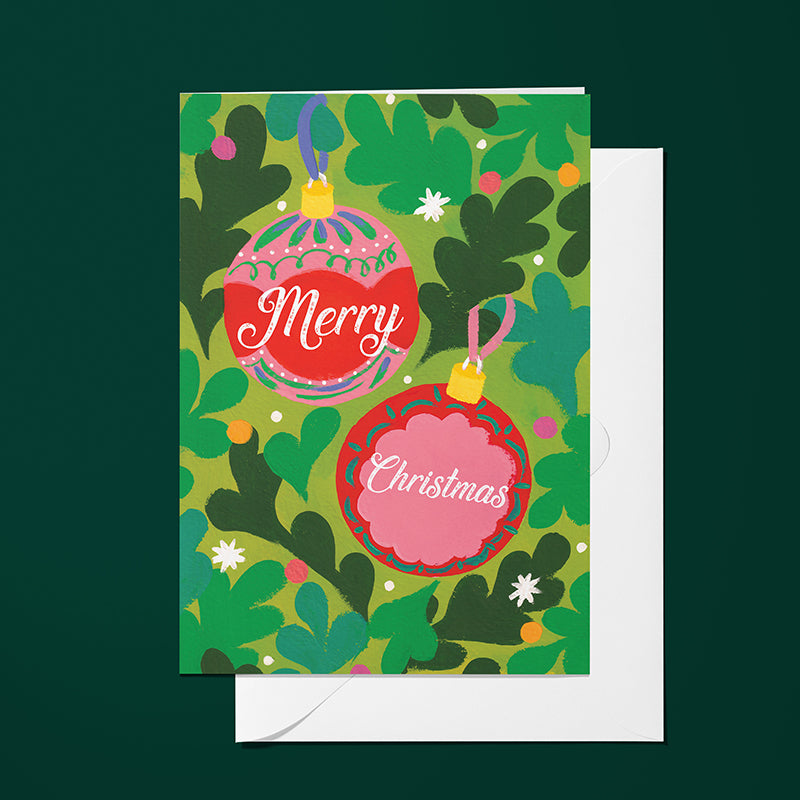 Carte Pliée - Carte de vœux "Merry christmas"