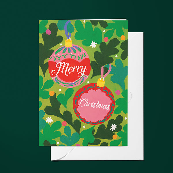 Carte Pliée - Carte de vœux "Merry christmas"