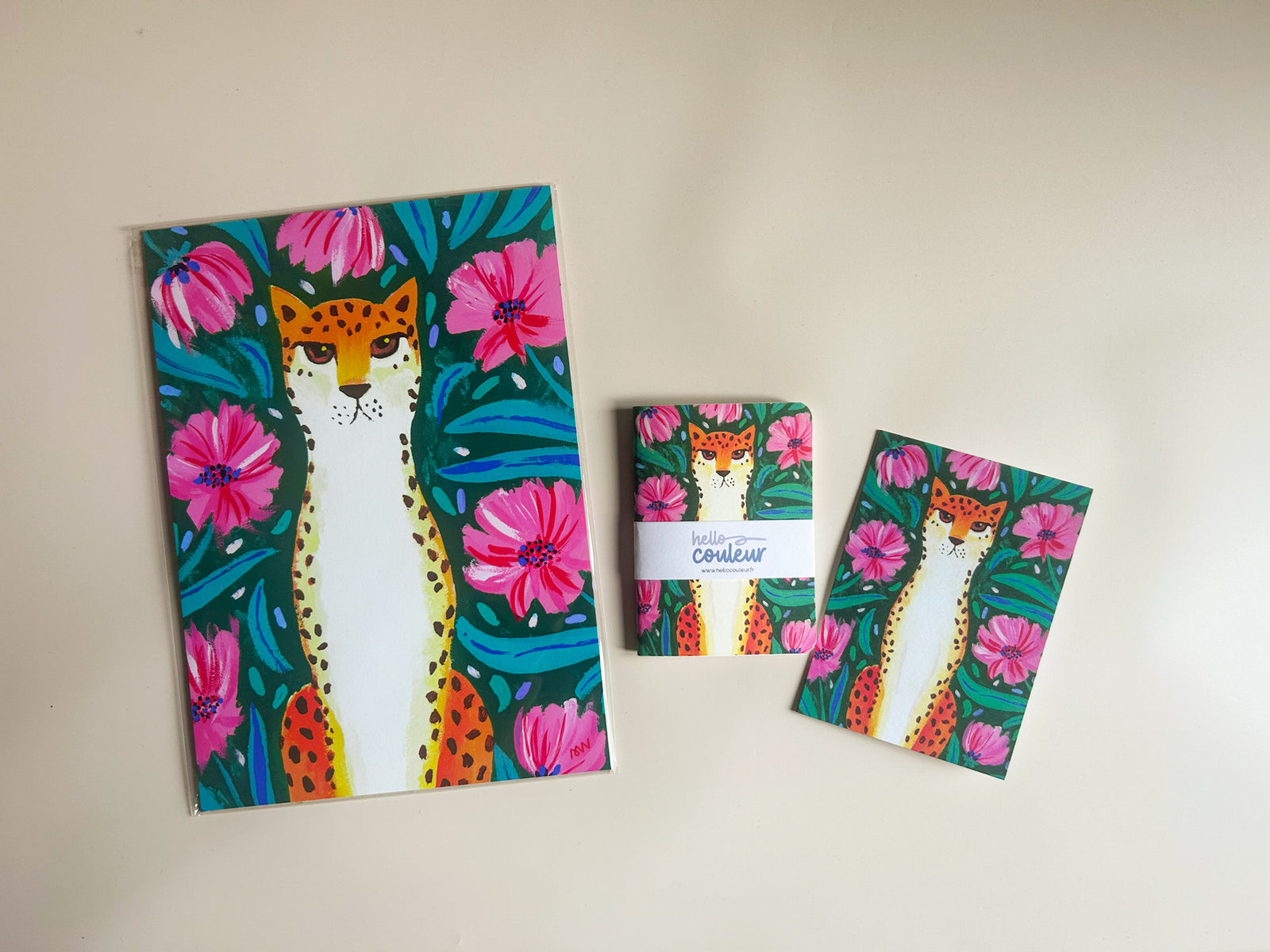 Gros pack guépard fleuri