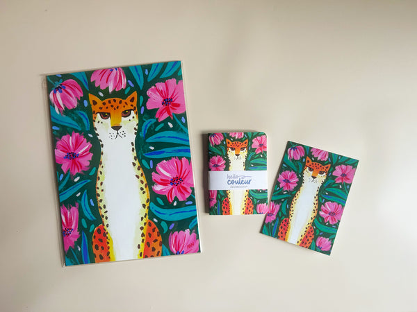 Gros pack guépard fleuri