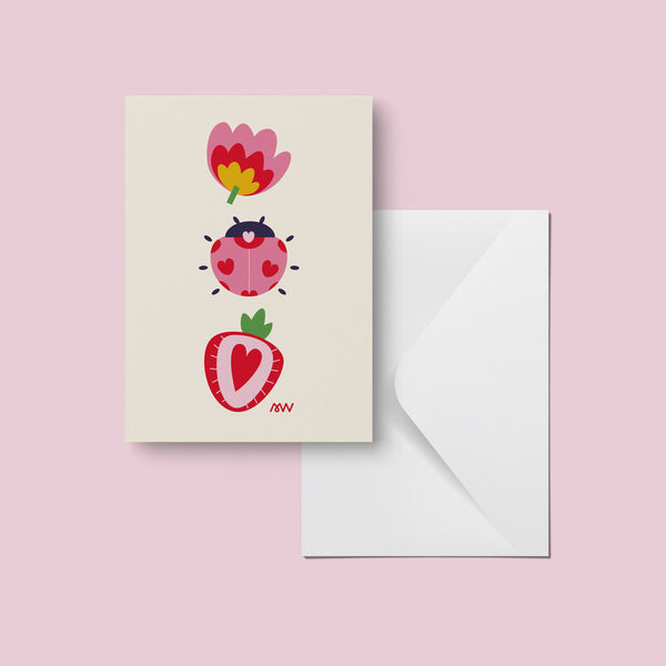 Carte pliée - Beauté du Printemps
