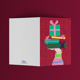 Carte Pliée - Carte de vœux "Cadeaux en cascade"