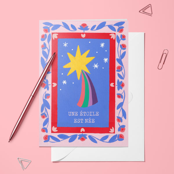 Carte pliée – Une étoile est née