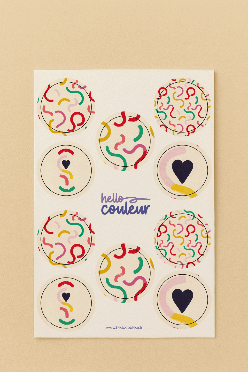 Sticker Party – Planche de 10 stickers