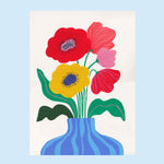 Tirage d'Art - Coquelicots et cie fond blanc