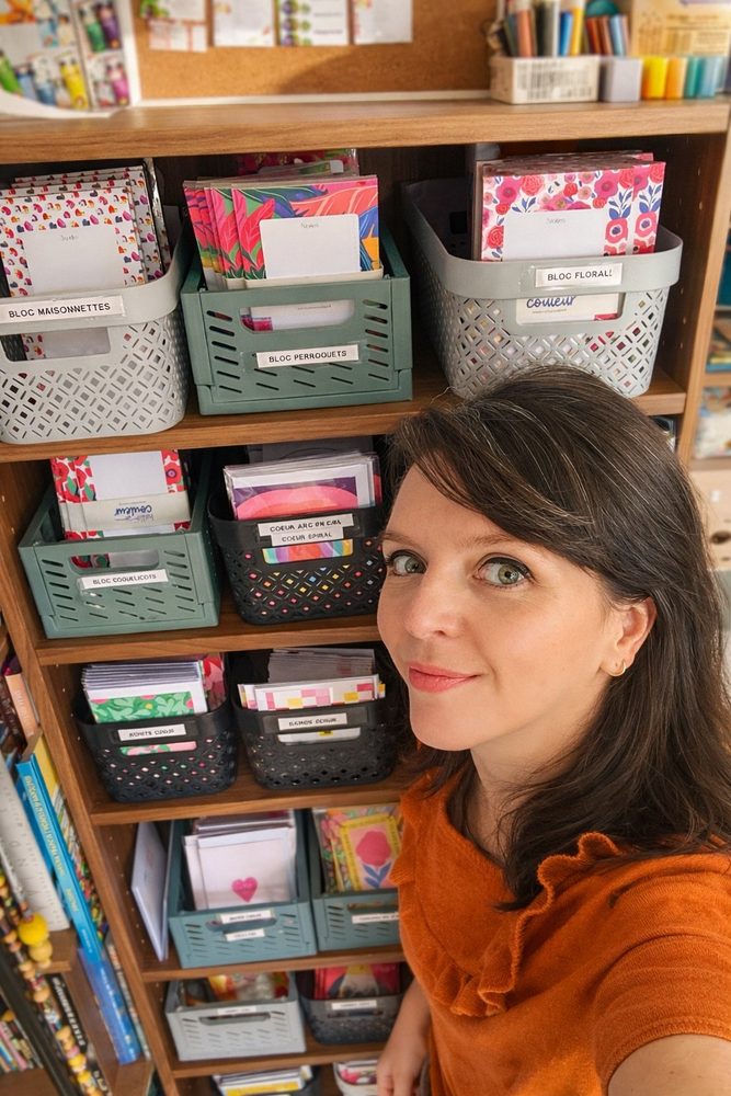 Caisses de stock de l'atelier Hello couleur